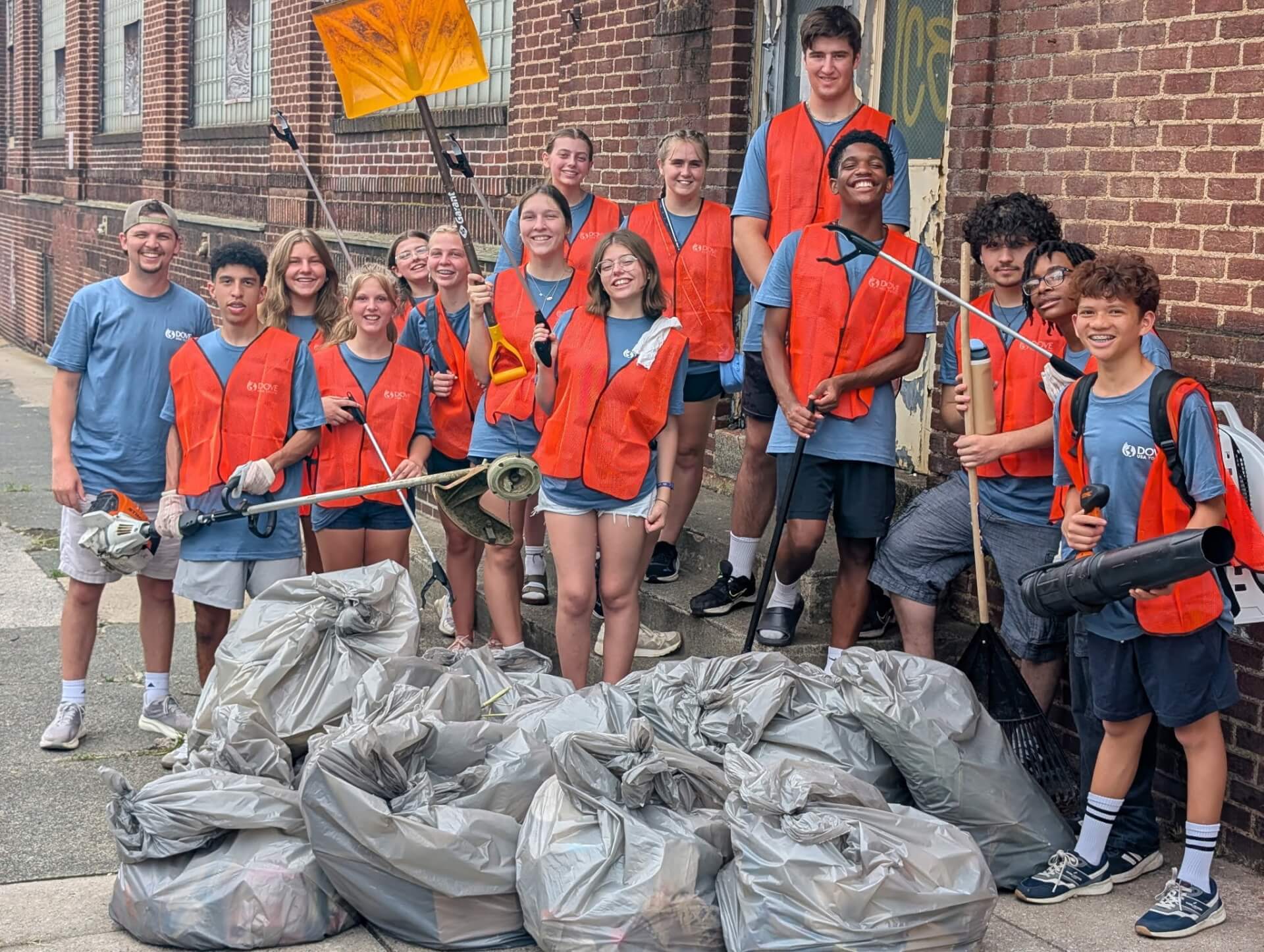 Part of camp is doing outreach in the community